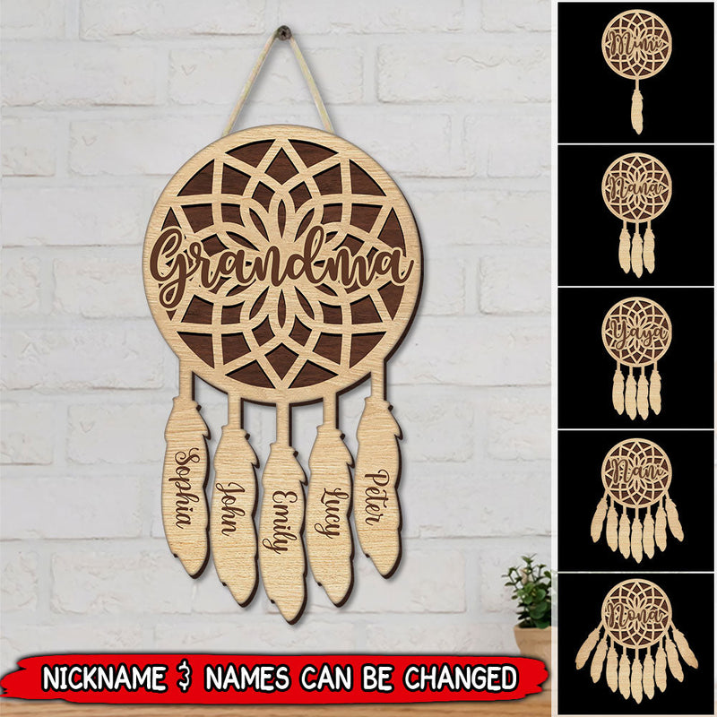 MDF Wood Dream Catcher Dreamcatcher Personalised Name sssh *NAME* is sleeping 