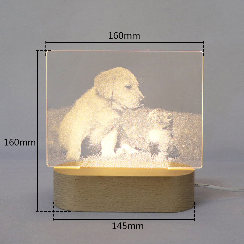 Personalized 3d Photo Crystal Lamp